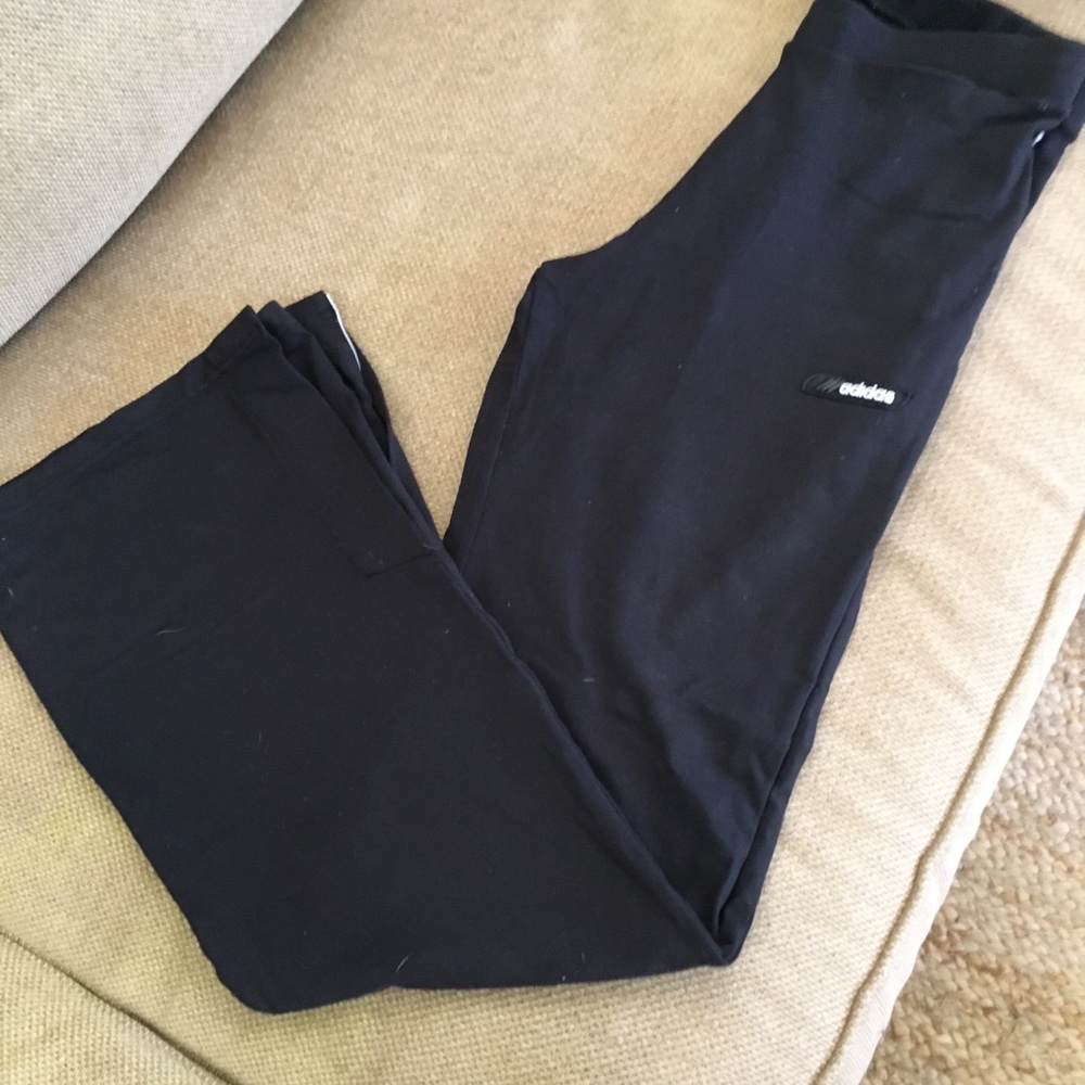 Adidas flare and split pants in black Worn once